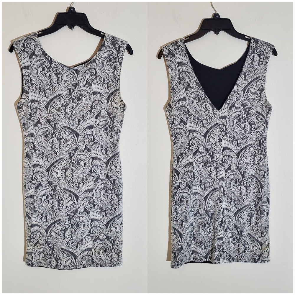 MM Couture  Sleeveless Pasley Design Mini Dress